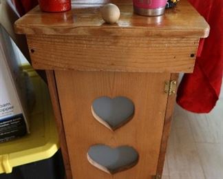 Vintage Wooden Trash Can