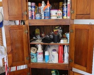 Inside Storage Cabinet - Cleaning Supplies