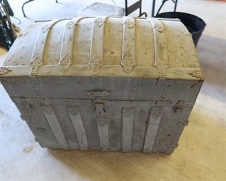 Antique Camel Back Trunk 