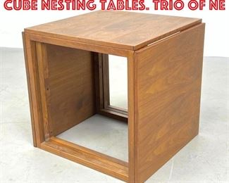 Lot 6 3pc Set KAI KRISTIANSEN Cube Nesting Tables. Trio of Ne