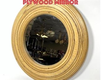 Lot 8 Artisan round stacked plywood mirror