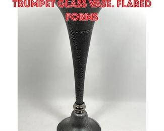 Lot 12 Seguso Murano Italian Trumpet Glass Vase. Flared forms 