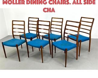 Lot 16 Set 6 Rosewood NIELS MOLLER Dining Chairs. All side cha