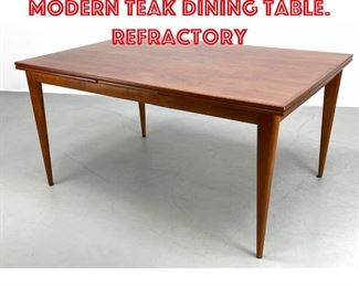 Lot 18 J L MOLLER Danish Modern Teak Dining Table. Refractory 