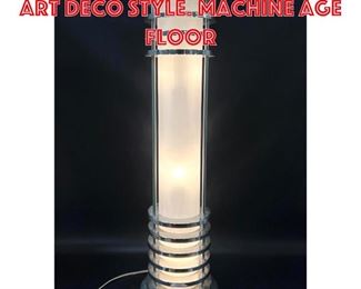 Lot 28 Chrome and glass lamp art deco style. machine age floor