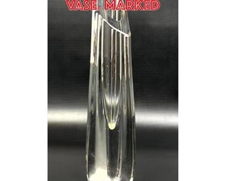 Lot 53 Baccarat crystal vase. Marked