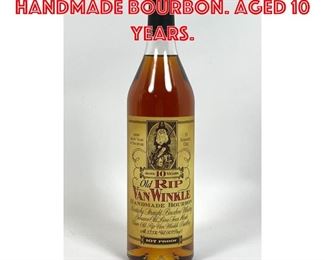 Lot 62 Old RIP VAN WINKLE Handmade Bourbon. Aged 10 Years. 