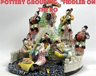 Lot 67 NOI VOLKOV Figural Pottery Grouping. Fiddler on the Ro