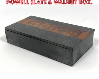 Lot 78 PAUL EVANS PHILIP POWELL Slate  Walnut Box. 