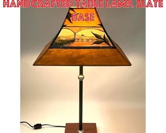 Lot 81 JANNA UGONE Artisan Handcrafted Table Lamp. Slate Base 
