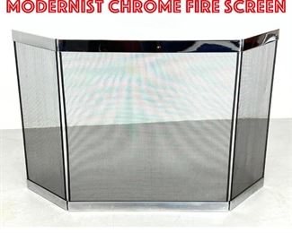 Lot 87 Danny Alessandro Modernist Chrome Fire Screen