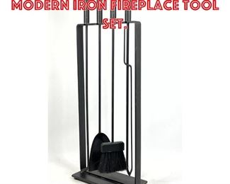 Lot 98 Set a Midcentury Modern Iron Fireplace Tool Set. 