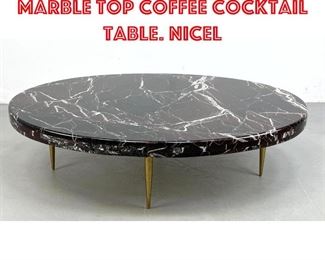 Lot 111 Decorator Round Marble Top Coffee Cocktail Table. Nicel