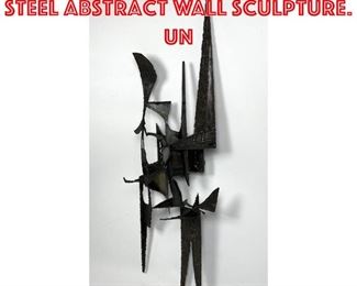 Lot 122 Stanley Miller Welded Steel Abstract Wall Sculpture. Un