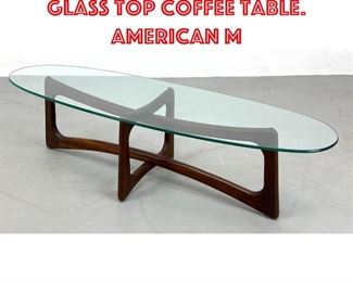 Lot 123 ADRIAN PEARSALL Oval Glass Top Coffee Table. American M