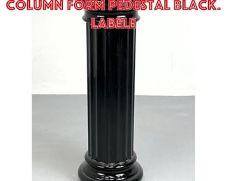 Lot 125 Italian Murano Glass Column form Pedestal Black. Labele
