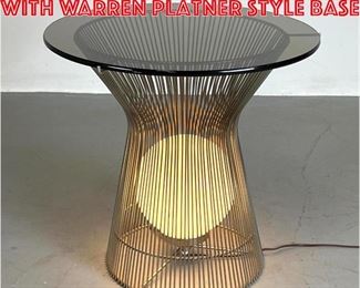 Lot 127 Laurel light up table With Warren Platner style base