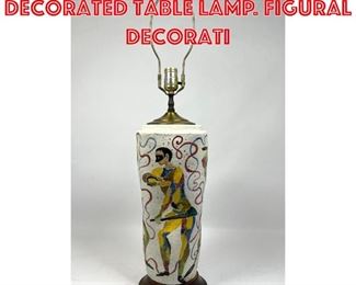 Lot 133 Marcello Fantoni Decorated Table Lamp. Figural decorati