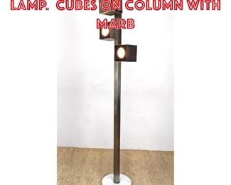 Lot 152 Arredoluce Italy Floor Lamp. Cubes on Column with Marb