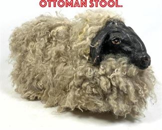 Lot 168 Real Wool Sheep ottoman Stool. 