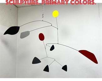 Lot 170 Large Hanging Mobile Sculpture. Primary Colors. 