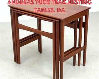 Lot 183 Hans J. Wegner for Andreas Tuck teak nesting tables. Da