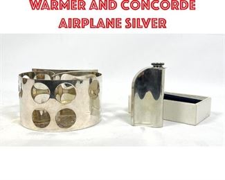 Lot 216 Christopfle France warmer and Concorde airplane Silver 