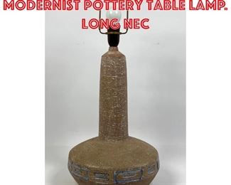 Lot 230 BARTHOLD DENMARK Modernist Pottery Table Lamp. Long Nec