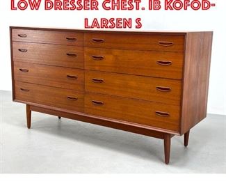 Lot 231 Danish Modern Teak Low Dresser Chest. Ib KofodLarsen S