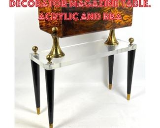 Lot 244 Italian Style Decorator Magazine Table. Acrylic and Bra