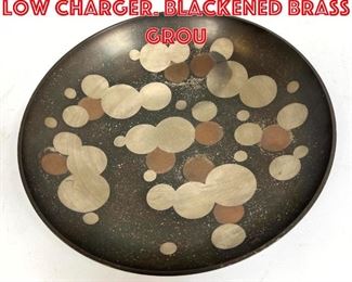 Lot 264 Mixed Metal Modernist Low Charger. Blackened brass grou