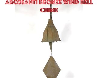 Lot 267 Large PAOLO SOLERI for ARCOSANTI Bronze Wind Bell Chime