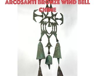 Lot 268 Large PAOLO SOLERI for ARCOSANTI Bronze Wind Bell Chime