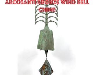 Lot 269 Large PAOLO SOLERI for ARCOSANTI Bronze Wind Bell Chime