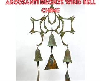 Lot 270 Large PAOLO SOLERI for ARCOSANTI Bronze Wind Bell Chime