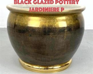 Lot 275 Large Oggetti Mangani Black Glazed Pottery Jardiniere P