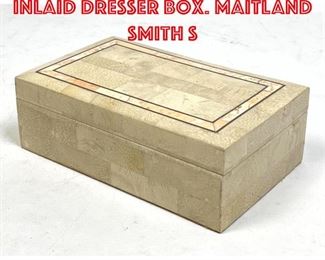 Lot 280 Small Marble Stone Inlaid Dresser Box. MAITLAND SMITH s