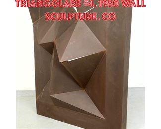 Lot 286 Gerald DiGiusto Triangolare 4. 1980 Wall sculpture. Co