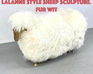 Lot 292 FrancoisXavier Lalanne Style Sheep Sculpture. Fur wit