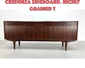 Lot 293 Modernist Rosewood Credenza Sideboard. Richly grained t