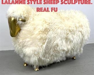 Lot 294 FrancoisXavier Lalanne Style Sheep Sculpture. Real Fu