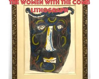 Lot 308 BEN SHAN The mask of the Women with the Comb Lithograph