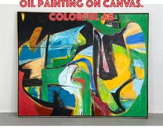 Lot 311 Wook Kyung Choi 77 Oil Painting on Canvas. Colorful ab