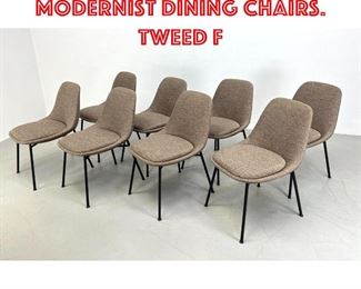 Lot 317 Set 8 BERNHARDT Design Modernist Dining Chairs. Tweed f