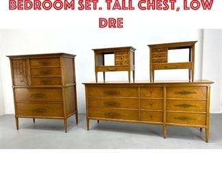 Lot 328 TOMLINSON Sophisticate Bedroom Set. Tall Chest, Low Dre