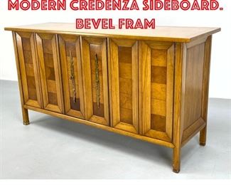 Lot 329 VANLEIGH American Modern Credenza Sideboard. Bevel fram