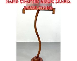 Lot 345 Artisan Woodworker Hand Crafted Music Stand. Book Stand
