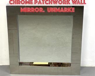 Lot 346 Paul Evans Style Chrome Patchwork Wall Mirror. Unmarke