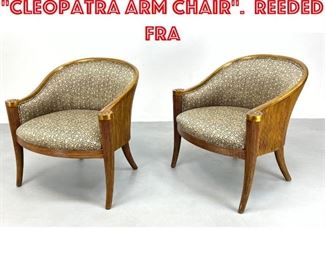 Lot 351 Pr FERGUSON COPELAND Cleopatra Arm Chair. Reeded Fra