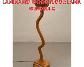 Lot 355 Artisan Woodworker Laminated Wood Floor Lamp. Wendell C